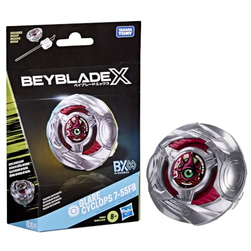 Hasbro Beyblade X, Set Starter Pack Glare Cyclops 7-55FB BX Infinity con trottola di Resistenza e Lanciatore di Takara Tomy, trottole da Combattimento Giocattolo, dagli 8 Anni in su