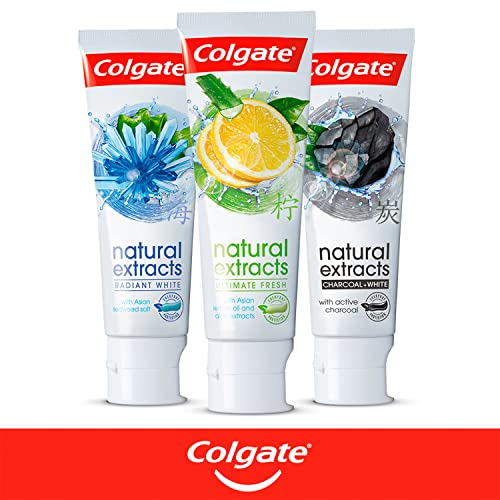 COLGATE - Zahnpasta Natural Extracts – mit natürlichen Extrakten aus pflanzlicher Kohle – intensiver Glanz – Tube mit 75 ml – Bild 6