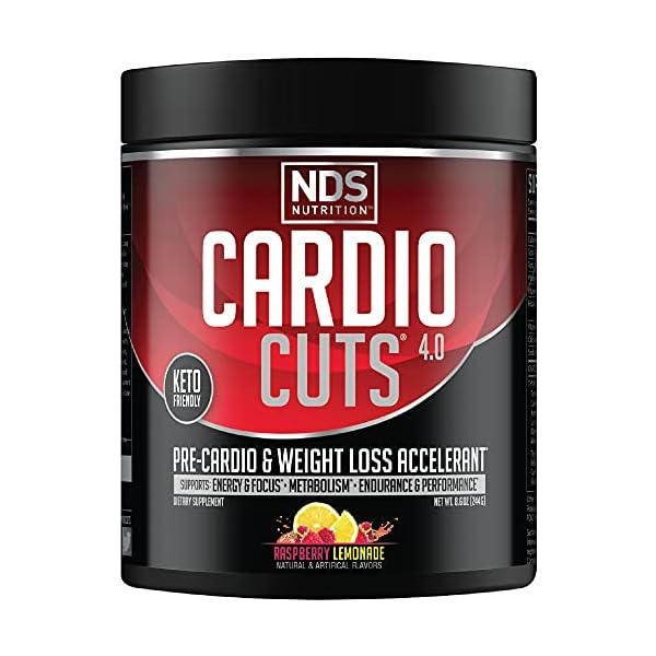 NDS-Nutrition-Cardio-Cuts-40-Pre-Workout-Supplement-Advanced-Weight-Loss-and-Pre-Cardio-Formula-with-L-Carnitine-CLA-MCTs-L-Glutamine-and-Safflower-Oil-Razz-Lemonade-40-Servings Cardio Cuts NDS Nutrition 4.0 Pre Workout Supplement - Advanced Weight Loss and Pre Cardio Formula with L-Carnitine, CLA, MCTs, L-Glutamine, and Safflower Oil - Razz Lemonade (40 Servings)