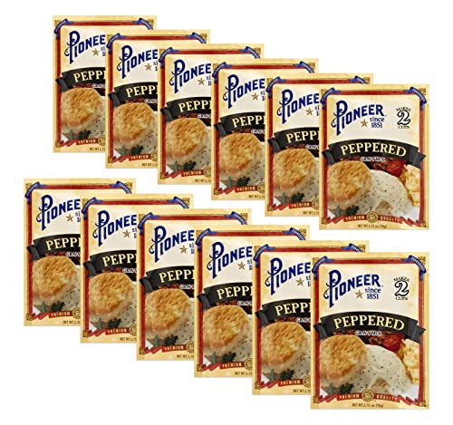 Image of Pioneer Brand Gravy Mix Packets - Makes 2 Cups (Pack of 12) (Peppered)