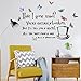 Creative Have i Gone mad Motyl Magiczna czapka Naklejki ścienne Sypialnia Salon Dekoracyjne naklejki ścienne 30 * 45 cm Winylowe naklejki ścienne Cytat Naklejki