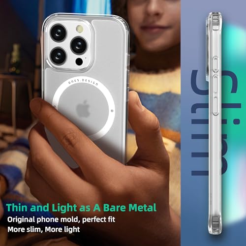 Image of ONES for iPhone 16 Pro Case, Translucent Matte Magnetic Phone Case Compatible with Magsafe, Military-Grade Shockproof Cover, Anti-Yellowing Hard Slim Protective Matte Case for iPhone 16 Pro