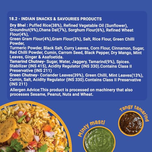 Image of GO DESi Bombay Bhelpuri with Chutney No Palm Oil, Pack of 2 x 100 grams