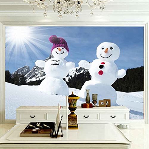Papier Peint Canevas 3D Noël Rénovation Murale Sans Colle - 5