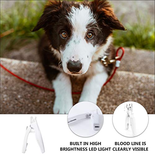 Balacoo 1 conjunto de cortadores de unhas para animais de estimação para cães e gatos com luz LED pa