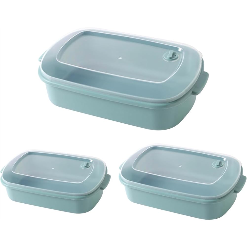 UDSKNV[KSL Fruits& Salads Storage Box, Airtight Food Box, for Container 3-Piece Set for Convenience Microwave& Dishwasher