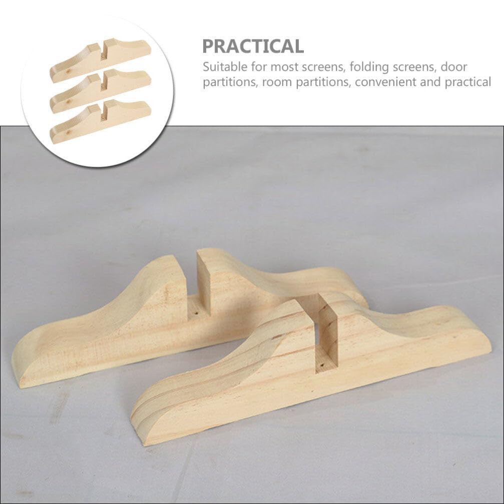 Yardwe 3 Piezas Soporte Divisor De Ambiente De Madera Pies Resistentes para Panel De Pantalla MóVil Base Divisoria De Ambientes para Sala Dormitorio Oficina