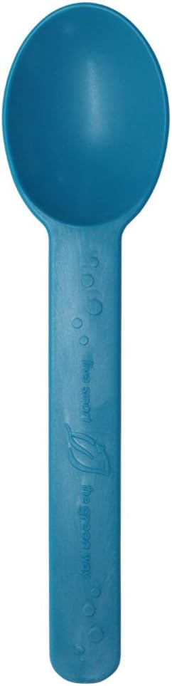 Karat Earth Heavy Weight Bio-Based Spoons - Teal Blue - 1,000 ct, KE-U2300 (Blue)