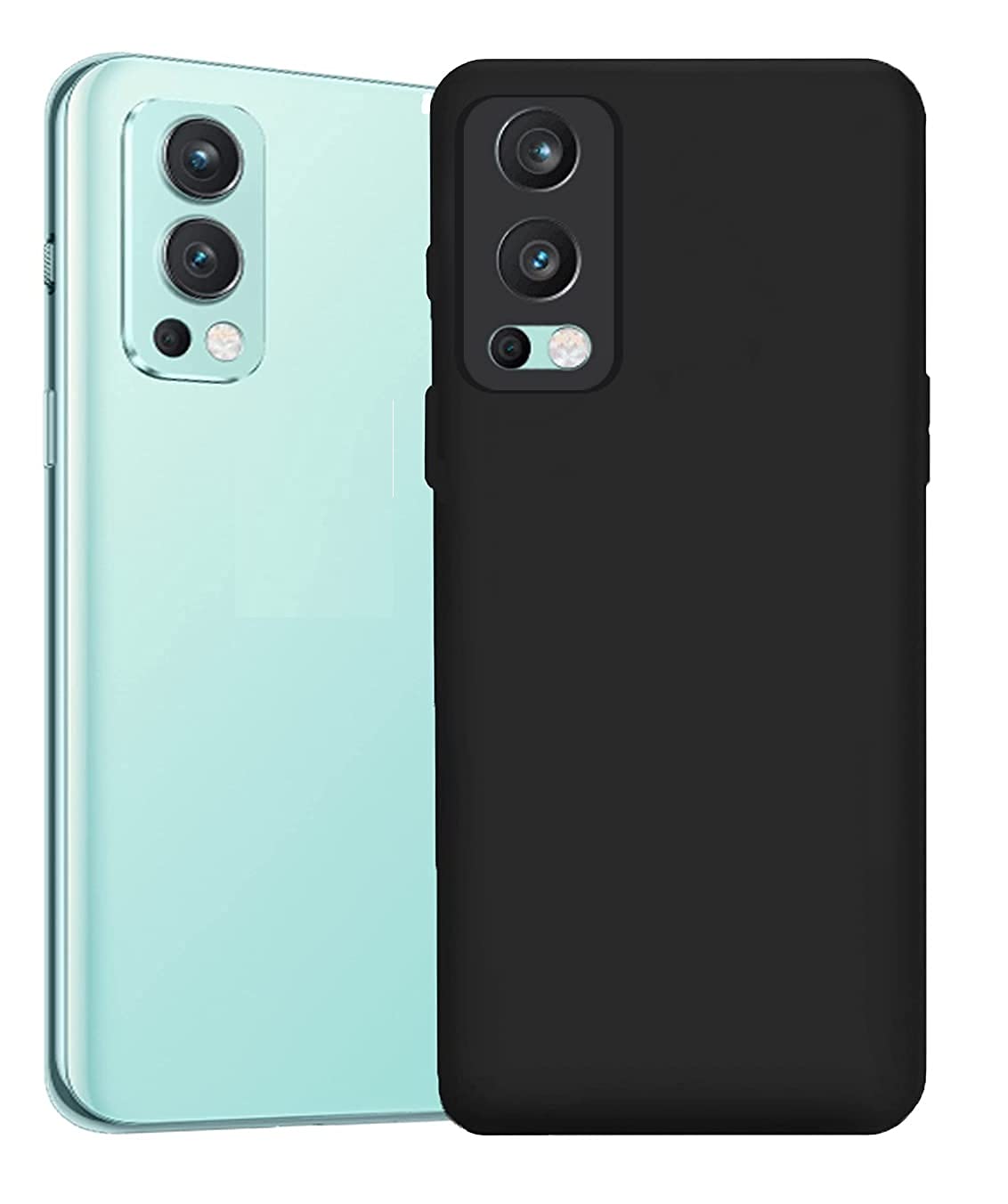 JGD PRODUCTS Basic Back Cover for OnePlus Nord 2 5G (2021) (TPU, Plastic | Black)