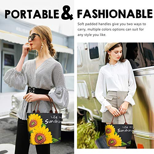 Image of Gloppie Insulated Lunch Bag Women Leakproof Lunch Tote Cooler for Work | 3-Layer Thermal Liner,Keeps Meals Cool Fresh In Summer, Reusable Food-Grade Leakproof Liner, Fits 10 Cans, Easy to Clean