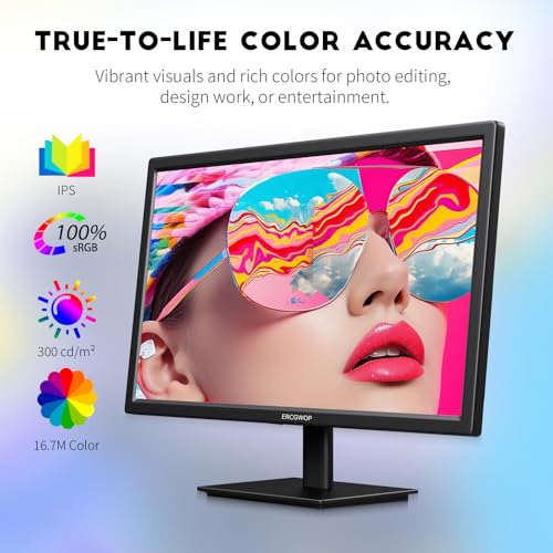 Image of 27 Inch Touchscreen Monitor FHD 1920x1080P IPS Computer Monitor 10-Point Touch Screen PC Display HDMI /VGA /USB Ports, Built-in Speakers, VESA Mountable