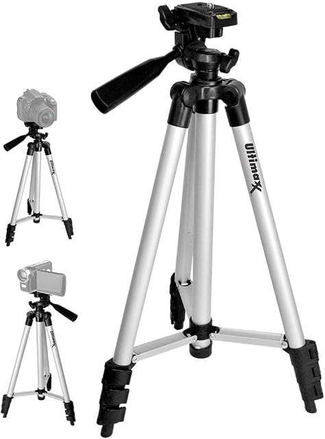 Ultimaxx Lightweight Portable Camera Tripod Stand with Carrying Bag for Sony, Nikon, Canon, Olympus, Pentax, Panasonic, Samsung Cameras and Camcorders (50")