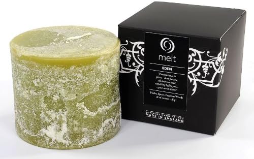 Melt Rustic Scented Pillar Candle - Eden Short and Fat