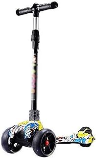 Scooters for Kids Scooters for Adults Scooter Bars,Adult Scooter,Scooter Wheels,Kick Folding Kick with Pu Large Flashing Wheel, Shock Absorbing Adjustable Kids for 2-14 Year Old, Load 150Kg, Rear Brak