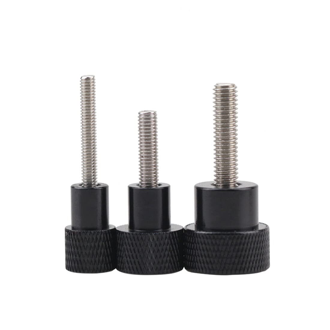 BGNing M5 Aluminum Stainless Steel Adjustable Knurled Head Thread Hand Tighten Thumb Screws (M5*40,Red)