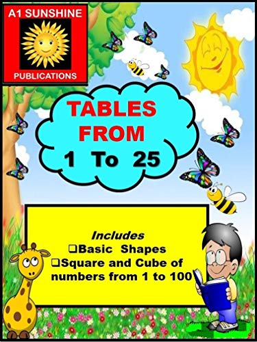 Multiplication Tables from 1 to 25: Includes Basic Geometrical Shapes