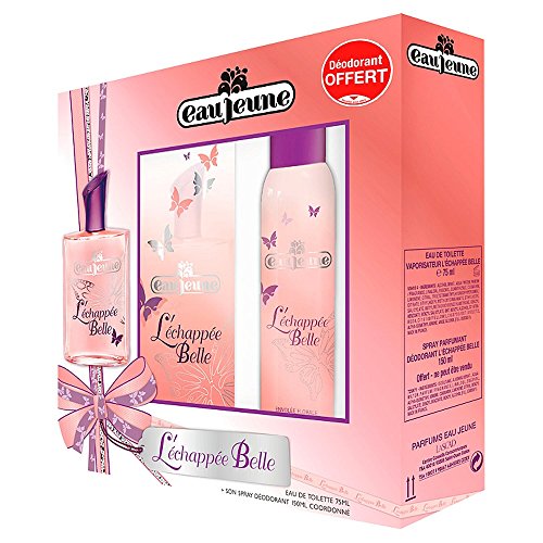 Eau Jeune L'échappée Belle Geiftset set de perfumería y baño Mujeres - Sets de perfumería y baño (Mujeres, Agua de colonia o Colonia, 75 ml, Rosa, Rosa, Madera preciada, Vainilla)