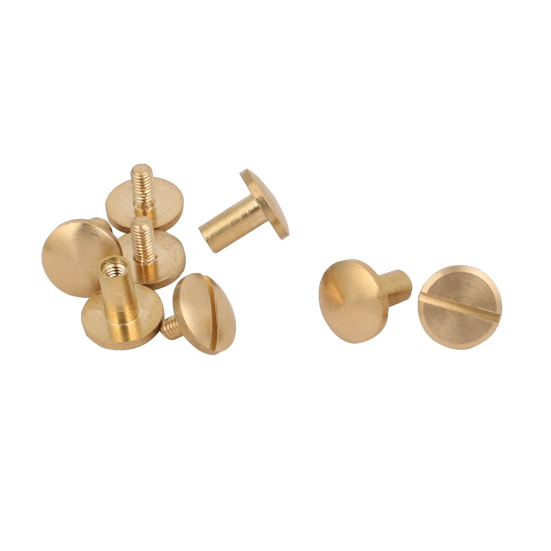 Sourcingmap 4/5" D Ring Brass Surface-Mounted Tie Down Lashing Ring w Screws 2pcs - Image 3