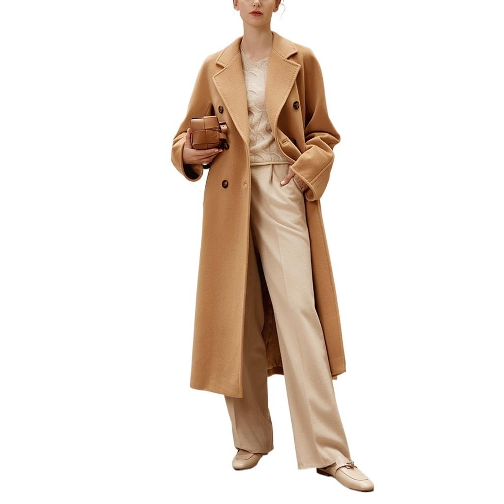 Amazon.com: PNAWLLCF High-end Camel-Colored Double-Faced Cashmere