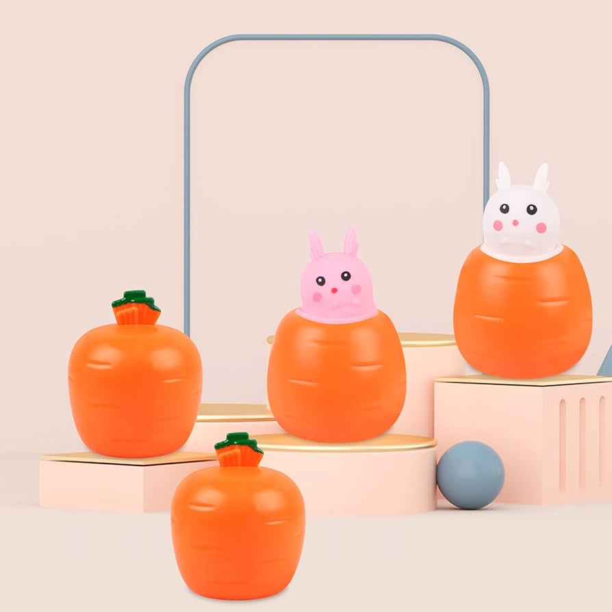 Amazon | Aunifun 4個パック ストレスボール バニー スクイーズボール