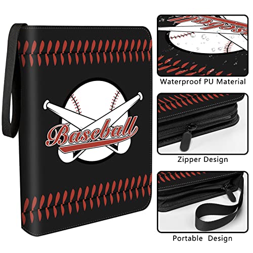 Annor Baseball Card Binder, 9-Pocket Trading Card Binder, Fits 720 Cards With 40 Removable Sleeves, 3 Ring Album For Card Collection Storage #TOP2