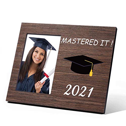 Class of 2022 Graduation Gifts for Her Him, Mastered It 2022 Grad Gifts Inspirational High School College Graduation Gifts for Her Best Friend Women, Picture Frame 4x6 Wood