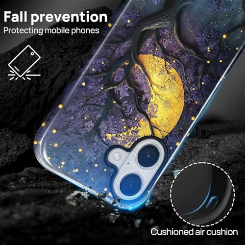 Coque iPhone 17 antichoc violette double protection lune
