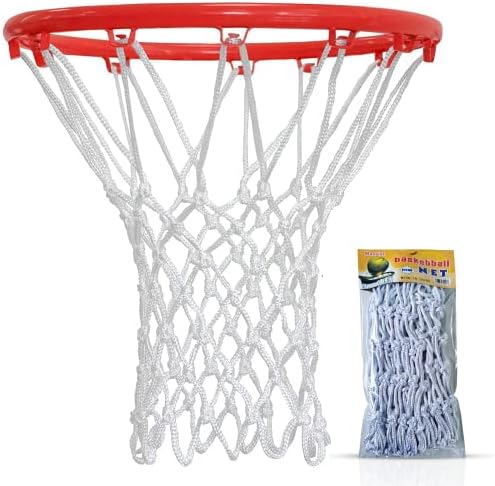 Massiel Premium Quality Professional Heavy Duty Durable Polyester Basketball Net Replacement – All Weather Anti Whip, Fits Standard Indoor or Outdoor 12 Loops Basket Ball Hoop with 7 Knots