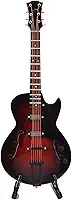 Réplica de guitarra clássica em miniatura com suporte e estojo, ornamentos de modelo de instrumento, ornamentos de modelo de guitarra (modelo de 14 cm)