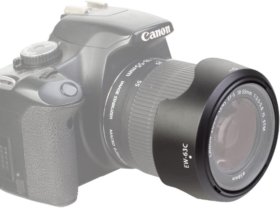 EW-63C Paraluce per Canon EF-S 18-55mm f/3.5-5.6 è STM (non per is II), EF-S 18-55mm F4-5.6 è obiettivo STM, 58mm Digital Tulip Flower per Canon EOS 4000D 2000D 1500D 1300D 90D 80D 7D 6D