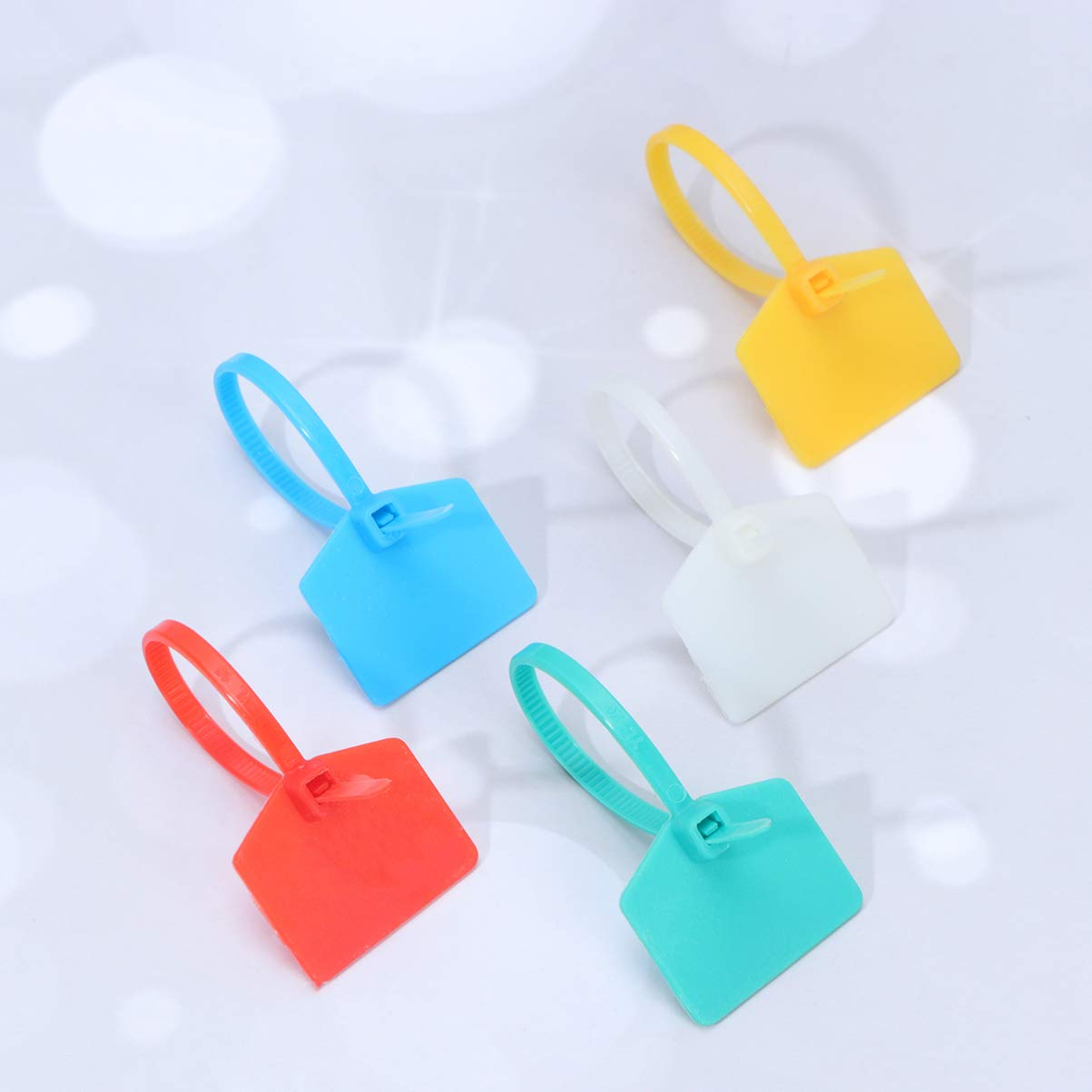 HOMSFOU 300pezzi Nylon Self-locking Cable Tie Etichette Per Per Elettricisti e Casa Casuale
