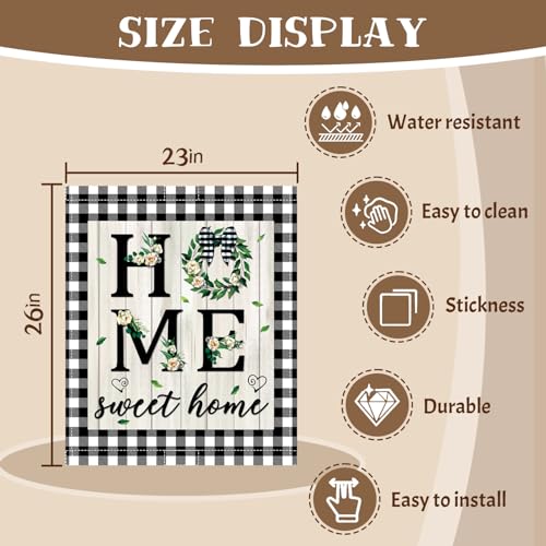 Image of Sweet Home Dishwasher Magnet Cover, Summer Eucalyptus Leaves Dishwasher Magnetic Cover for Kitchen Decoration Farmhouse Dish Washer Covers Refrigerator Sticker Fridge Panel Decal 23x26In