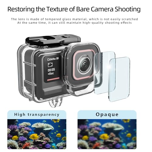 Image of Underwater Housing Case for Insta 360 ACE 2, Clear PC Material, 30M Waterproof, Marine-Grade Steel Buttons, Three-Fold Buckle Lock (YH-ace2)