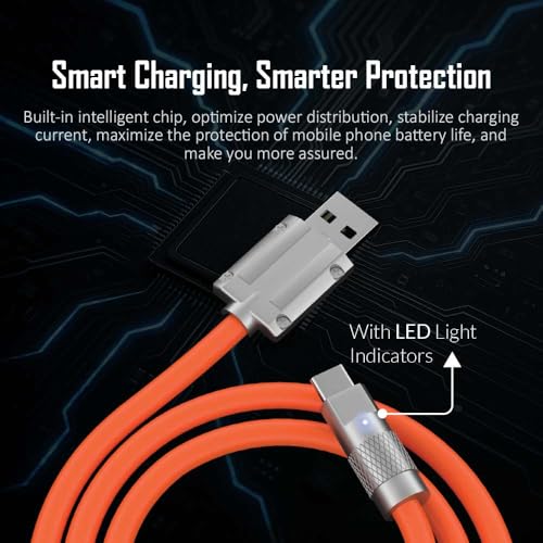Image of Vismac 120W USB A to Type C Fast Charging High-Performance Cable, Supports 480Mbps Data Sync Speed - Durable, Efficient, and Reliable Power Solution.(1 Meter)