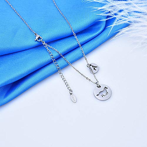 MONOOC Horse Gifts for Girls - Stainless Steel Heart Initial A-Z Necklace, Dainty Jewelry for Women, Teen Girls, Horse Lovers3