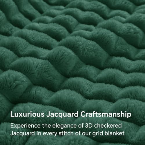 Image of BEDELITE Emerald Green Fleece Throw Blanket for Couch, 50x60 Inches