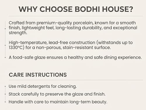 Image of Bodhi House Porcelain Large Serving Deep Bowl Set of 2 for Vegetable, Dal, Fruit, Cereal, Salad, Ramen, Mixing Bowl for Snack, Microwave Safe, Perfect for Dining and Gifting, Tea Green | 750 ml
