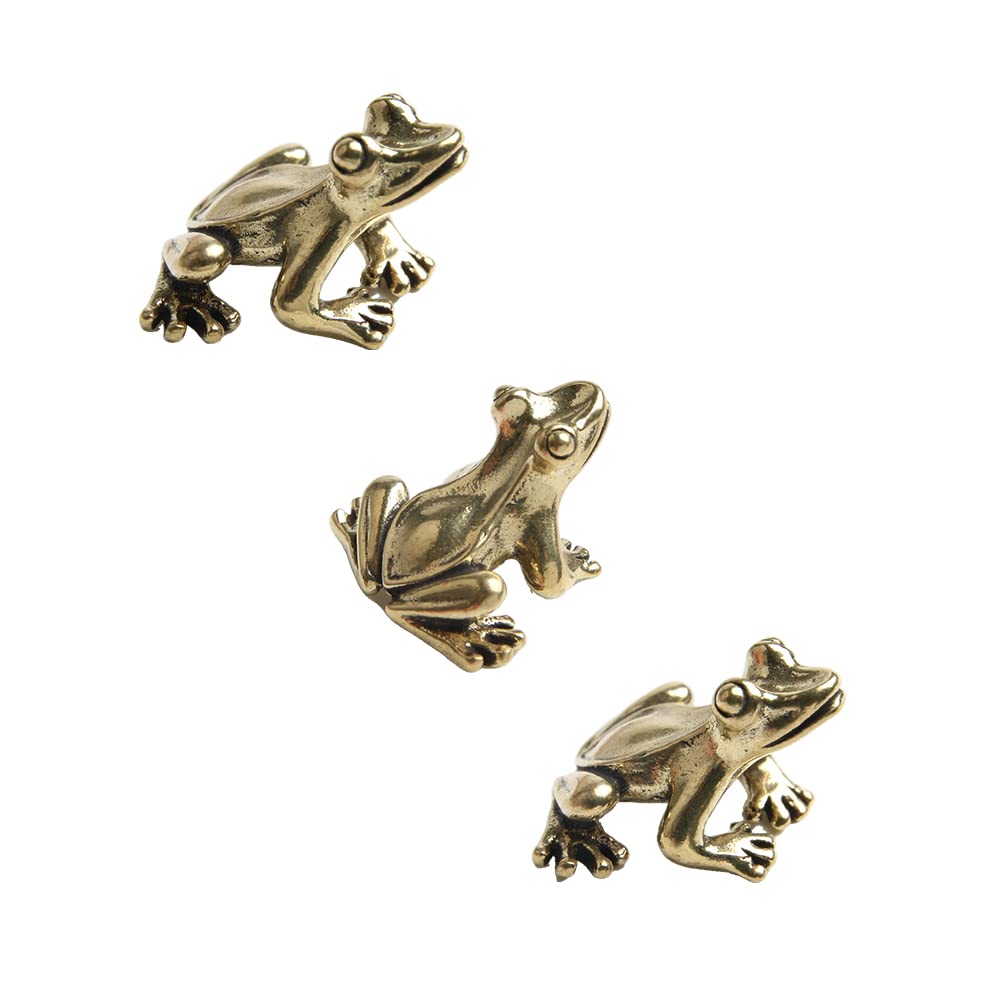 Amazon.com: Opexicos 3Pcs Copper Mini Frog Decoration Brass Cute