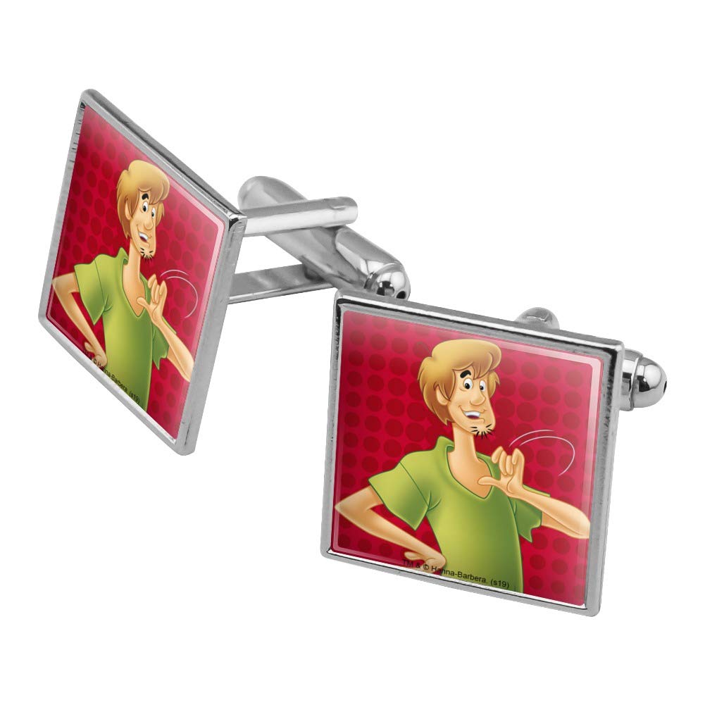 GRAPHICS & MORE Scooby-Doo Shaggy Character Square Cufflink Set - Silver or Gold