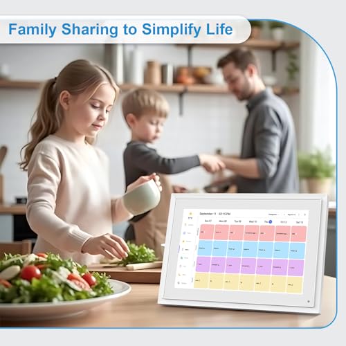 Image of 10.1 Inch Digital Calendar+Digital Picture Frame, 2026 Desk Calendar Smart WiFi Planner & Chore Chart, IPS HD Interactive Touchscreen Display Gifts for Women Men, Gifts for Mom Dad