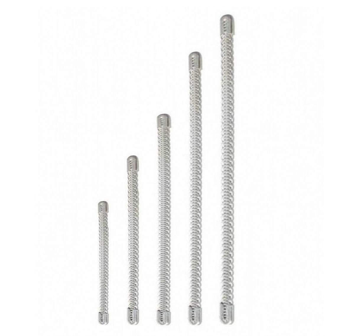 ZHONGJIUYUAN 20PCS - 5 Size Spiral Steel Bone Boning Corset Making Sewing Supplies Bodice, Spiral Wire Boning Metal Steel for Corset Wedding Dresses (5mm-W, 25/23/20/17/11cm)