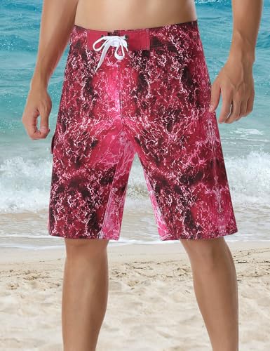 Men's Swim Trunks Quick Dry with Pocket Adjustable Waist Board Shorts with Mesh Liner2