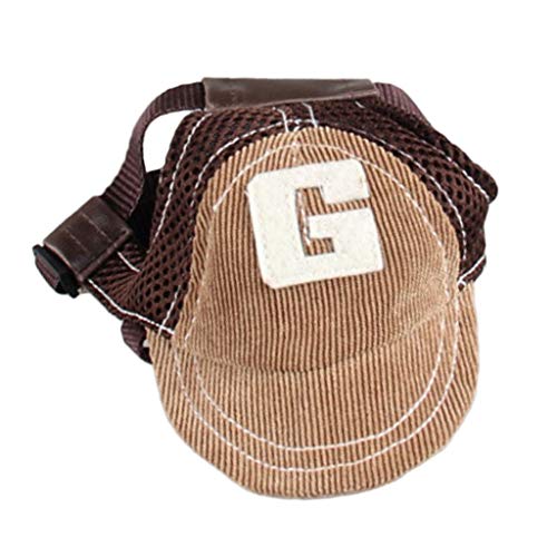 LOVIVER Hundecap Hundehut Baseballmütze Sommer Baseball Cap Kappe Für Hunde, Kaffee, M