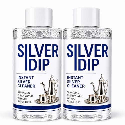 Image of Silver Dip Instant Silver Cleaner Sparkling Clean Silver Without Silver Loss,(Silver Dip Cleaner) 300ML | Deep Cleaner Liquid Plus instant clean. (PACK 2)