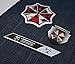 Kaolituis Umbrella Corporation Car Badge Circle Decals 2.95in Dia Resident Evil Stickers 3D Metal Label Emblems for Car Motorcycles,3PC