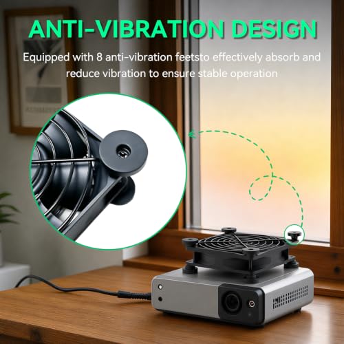 Image of 80mm USB Fan, USB Computer Fan with 3 Speeds Controller Small PC Cooling Fans for Case Server Receiver Router DVR Xbox Cooler, 2Pcs