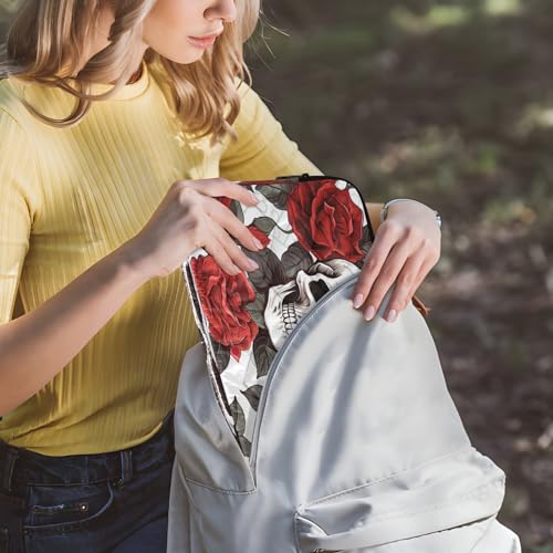 Funda para Laptop 13-14 Pulgadas con Diseño de Calaveras y Rosas miniatura 6