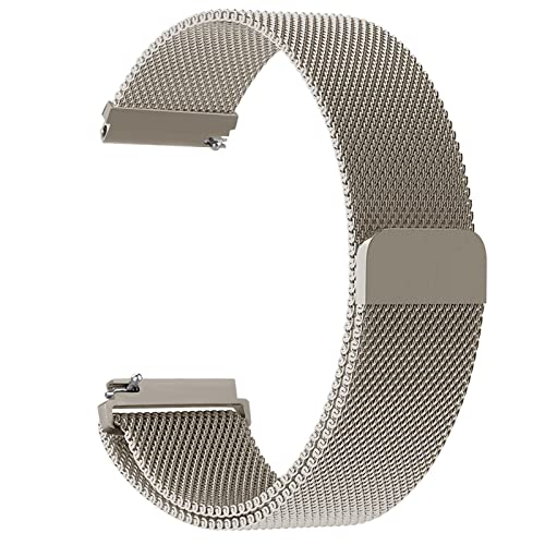 20mm Quick Release Watch Band Metal Strap for Samsung Galaxy Watch 7 6 5 4 3 FE 40mm 41mm 42mm 44mm 45mm 46mm Magnetic Mesh Watch Band for Amazfit Bip U Pro/GTS for Galaxy Watch Active/2 40mm 44mm
