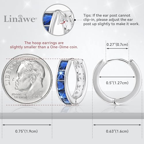 Linawe Small Hoop Earrings for Women Trendy, Tragus Piercing Jewelry, Cubic Zirconia Studs Huggie Earrings, Mini Chunky Tiny Helix Earrings, Gold/Rose Gold/Silver Cartilage Hoops2