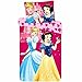 Le fantasie di casa Princesses Disney Blanc Neige et Cendrillon Parure de lit en coton pour fille 90 x 140 cm Taie d'oreiller 40 x 55 cm Rose